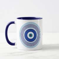 Nom personnalisé grec Motif mal oeil Nazar