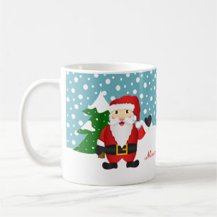 Mug Nom personnalisé Hiver Père Noël Noël
