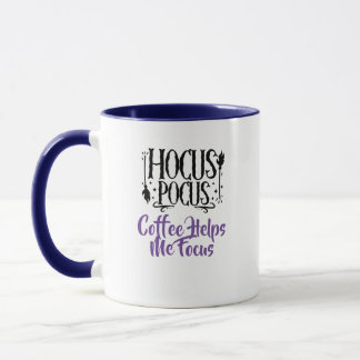 Mug Nom personnalisé 'Hocus Pocus Café m'aide à me Con