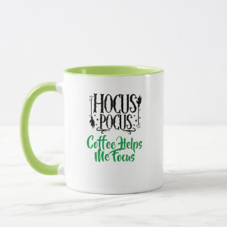 Mug Nom personnalisé 'Hocus Pocus Café m'aide à me Con
