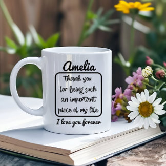 Mug Nom personnalisé Idée cadeau Anniversaire Citation