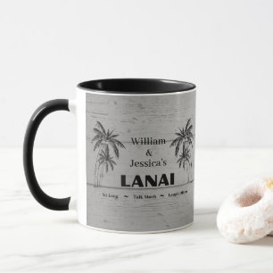 Mug Nom personnalisé Lanai Tropical Palm Trees personn