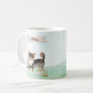 Mug Nom personnalisé Long Haired Chihuahua Chien anima