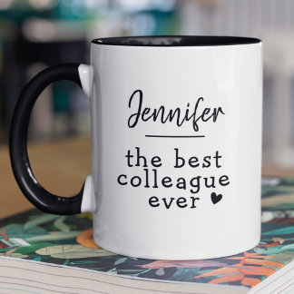 Mug Nom personnalisé Meilleur collègue collègue de tra