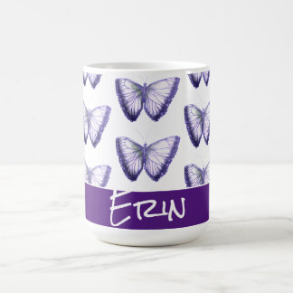 Mug Nom personnalisé mignon papillon tendance