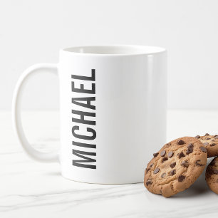 Mug Nom Personnalisé Minimaliste Moderne