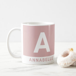 Mug Nom personnalisé moderne et audacieux de couleur 