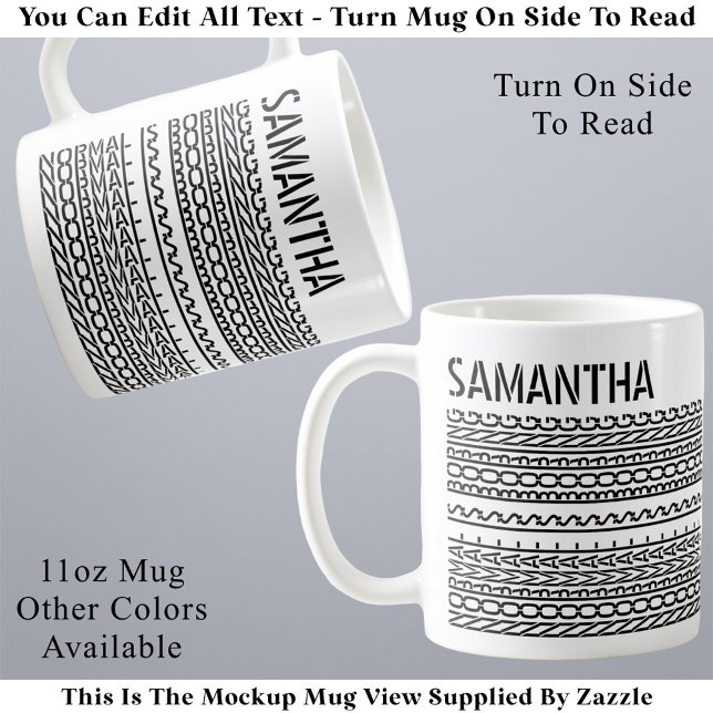 Mug Nom personnalisé Moderne Message Caché Normal C'es (Créateur téléchargé)