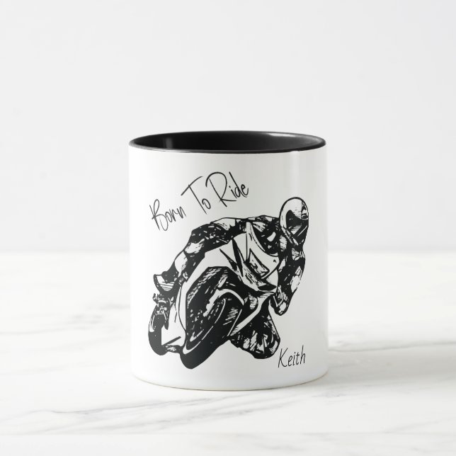 Mug Nom Personnalisé Né Pour Faire Le Tour (Centre)