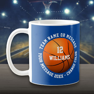 Mug Nom personnalisé Nom de l'équipe Basket-ball