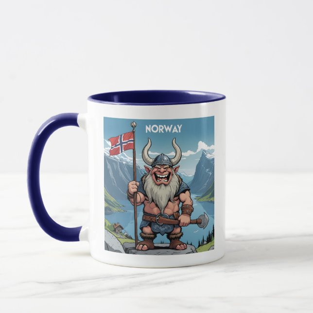 Mug Nom personnalisé Norwegian Troll (Gauche)