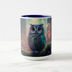 Mug Nom personnalisé Owl Forest