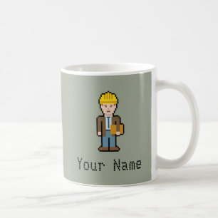 Mug Nom personnalisé Pixel Architect
