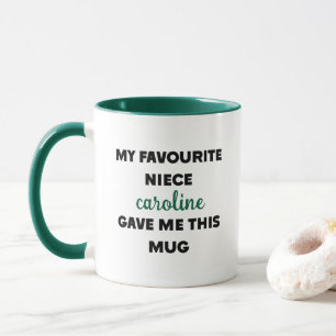 Mug Nom personnalisé que ma nièce préférée m'a donné