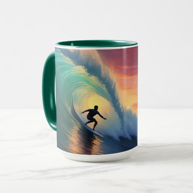 Mug Nom personnalisé Surf (Devant gauche)