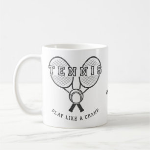 Mug Nom personnalisé TENNIS muettes
