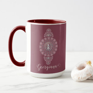 Mug Nom Personnalisé Whimsman Snowman Ornamental Manda