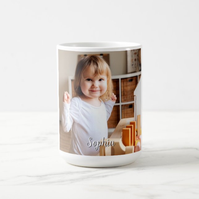 Mug Nom photo et script de votre enfant (Centre)
