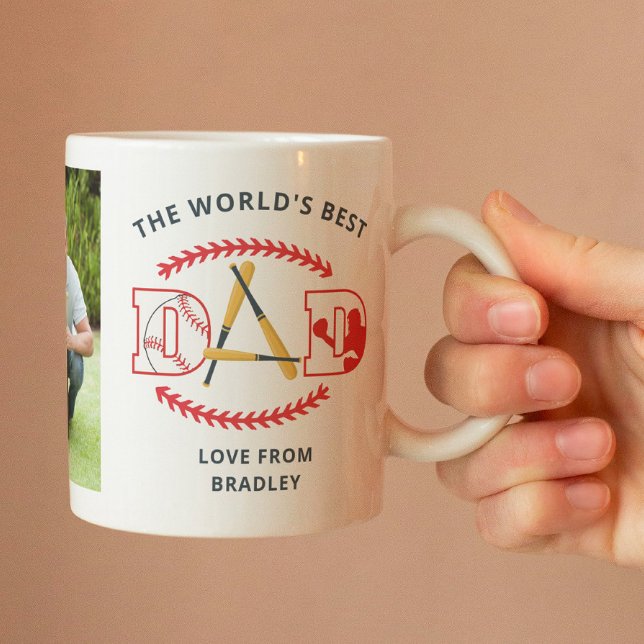 Mug Nom photo personnalisé du meilleur papa du monde (Créateur téléchargé)