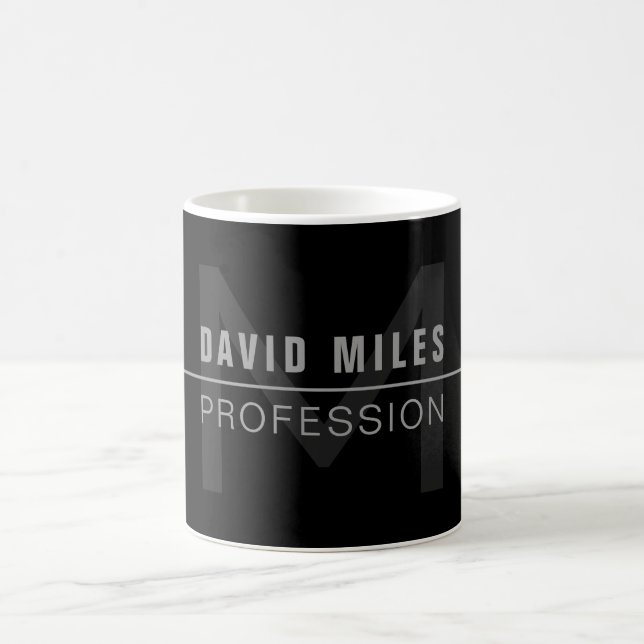 Mug Nom professionnel moderne Dark Grey (Centre)