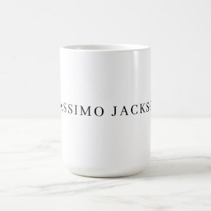 Mug Nom propre Décoratif Chic Simple Uni Noir Blanc