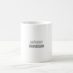 Mug Nom propre Minimaliste Élégant Professionnel