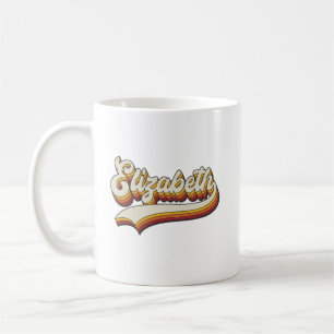 Mug Nom rétro Elizabeth Design vintage des années 70