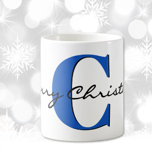 Mug Nom, septembre Saphir Bleu Joyeux Noël