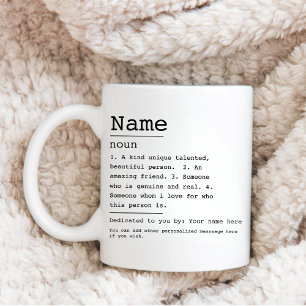 Mug Nom Signification Personnalisée Meilleure Ami Défi
