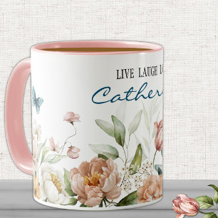 Mug Nom sur Elegant Watercolor Floral 11oz Combo