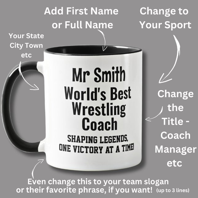Mug Nom, Worlds Best Wrestling Coach (Créateur téléchargé)