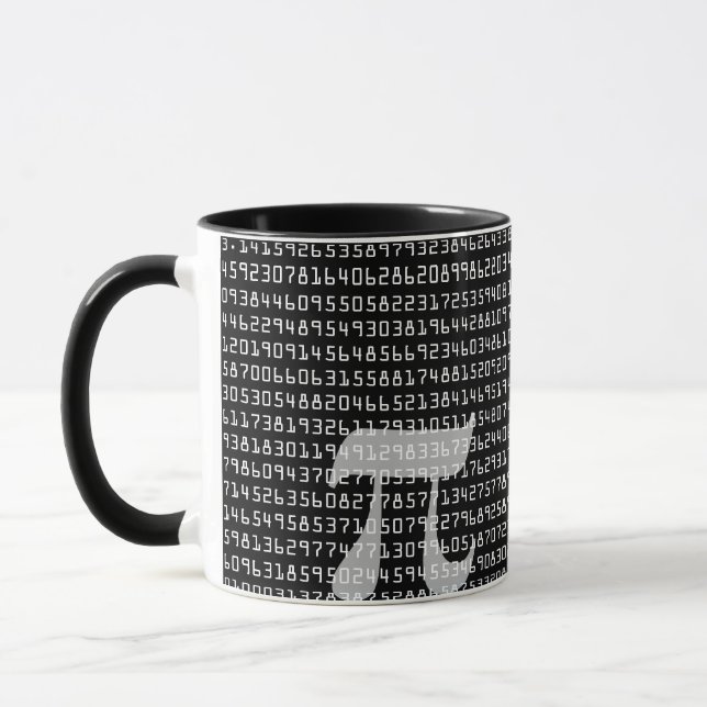 Mug Nombreux chiffres de Pi Mathematical Constante (Gauche)
