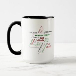Mug Noms de Jésus Star Word Cloud Noël