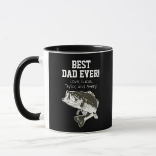 Mug Noms de pêche des bars de Fête des pères