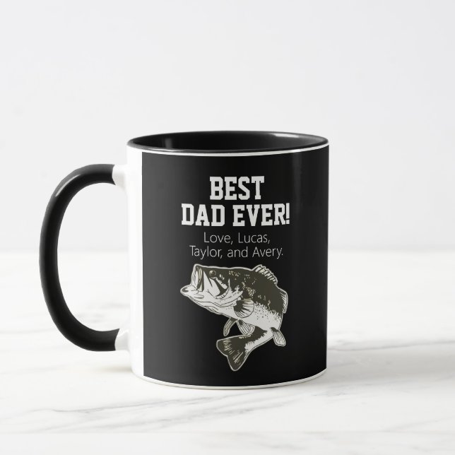 Mug Noms de pêche des bars de Fête des pères (Gauche)
