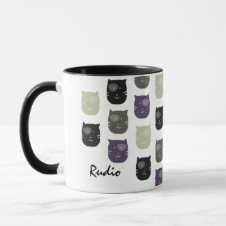 Mug Noms de photo de compagnie de chaton mignon visage