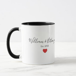 Mug Noms personnalisés Est Coeur