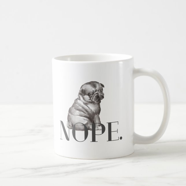 Mug Non. Amusant Amoureux des chiens français de Bulld (Droite)