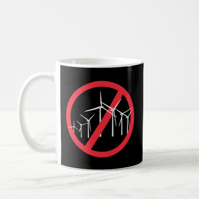 Mug Non Aux Turbines Éoliennes Assez Arrêtez Ça Dites  (Gauche)