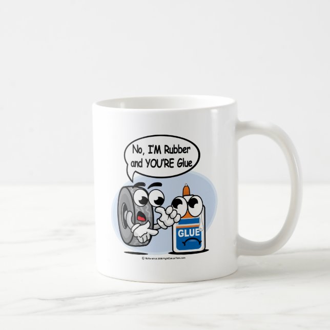 Mug Non, je suis en caoutchouc votre colle (Droite)