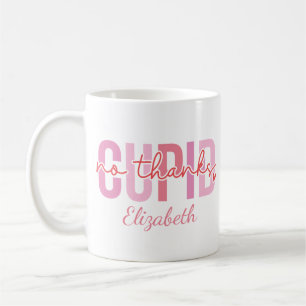 Mug Non Merci Cupid Funny Nom personnalisé Saint Valen