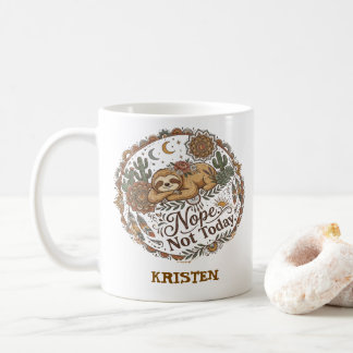 Mug Non. Pas aujourd'hui. Paresseux mignon