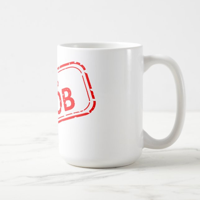 Mug Noob 100% tamponnent le rouge sur le blanc (Droite)