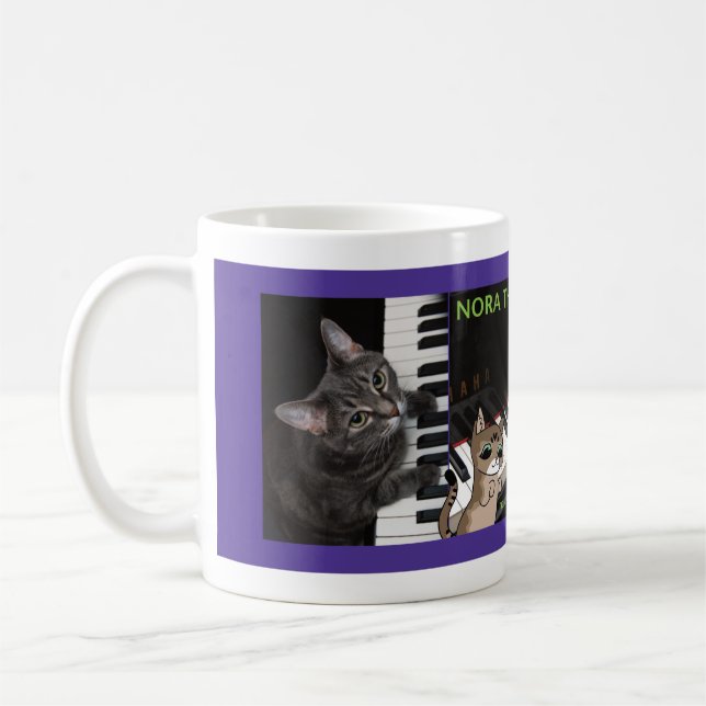 Mug Nora le chat de piano (Gauche)