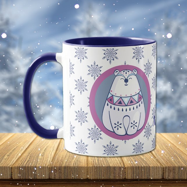 Mug Nordique Style Snowman et Ours Polaire Personnalis (Créateur téléchargé)