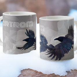Mug Norse Ravens Mythology Art - Huginn & Muninn -