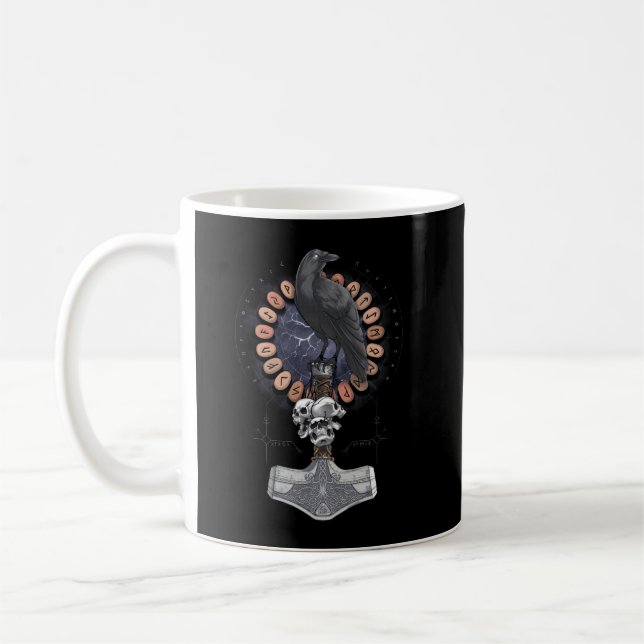 Mug Norse Viking Raven Hammer (Gauche)