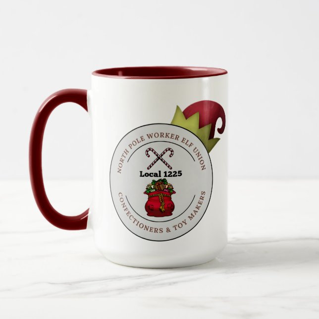 Mug North Pôle ouvrier Elf Union Confectioners ToyMake (Gauche)