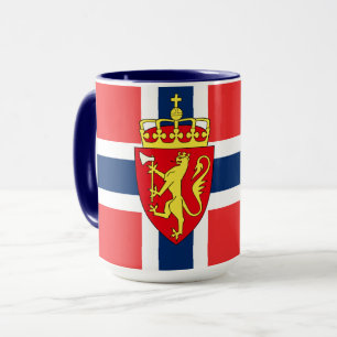 Mug Norvège, pavillon norvégien, armoiries