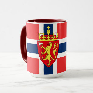 Mug Norvège, pavillon norvégien, armoiries